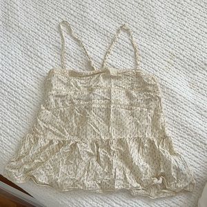 Aerie cross back camisole top polka dot pattern